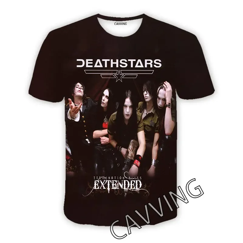 2024 HOT CAVVING 3D Printed  DEATHSTARS  Band  Casual T-shirts  Hip Hop Tee Shirts Harajuku Styles Tops Clothing for Men/women