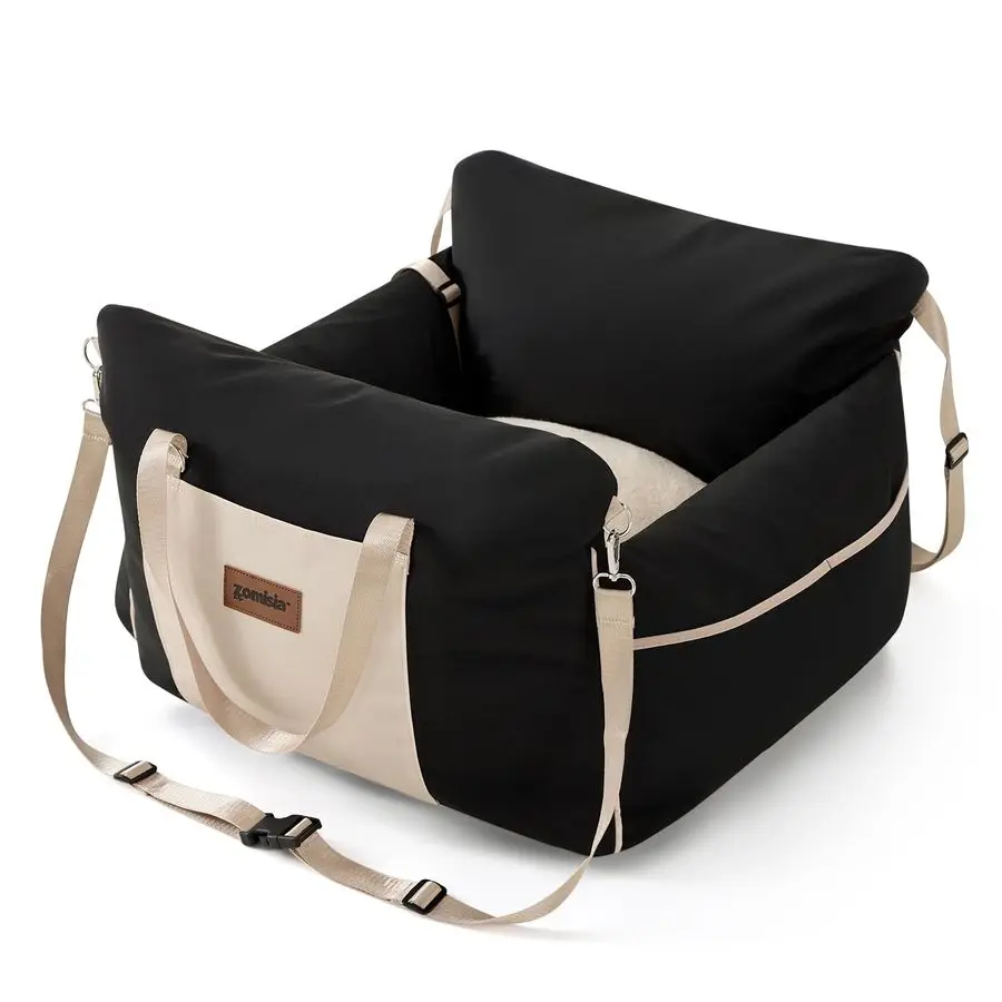 

Car Seat for Small Dogs Waterproof Pet Booster Seat for Car with ClipOn Safety Leash, Travel Carrier for Medium Puppy up to 25 l