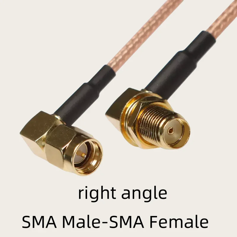 RG316 Cable SMA to SMA RP SMA Male Plug & Female Jack Right Angle Connector Coax Jumper Pigtail Cable
