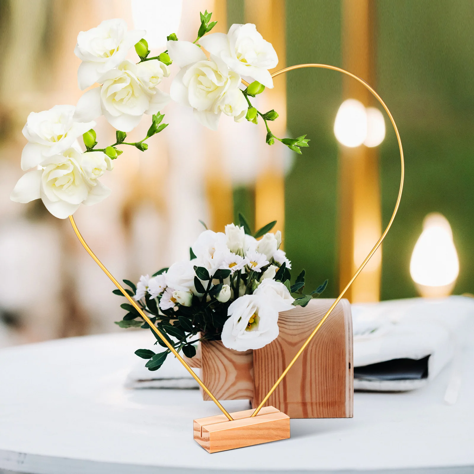 1Set Heart Shaped Metal Hoops Wreath Frame Strong Wire for Multi-Function Floral Craft Dreamcatchers Desktop Home Decoration