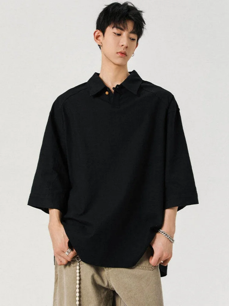 

Мужская летняя рубашка свободного кроя из льна и хлопка с коротким рукавом, больших размеров, с воротником, модная, повседневная