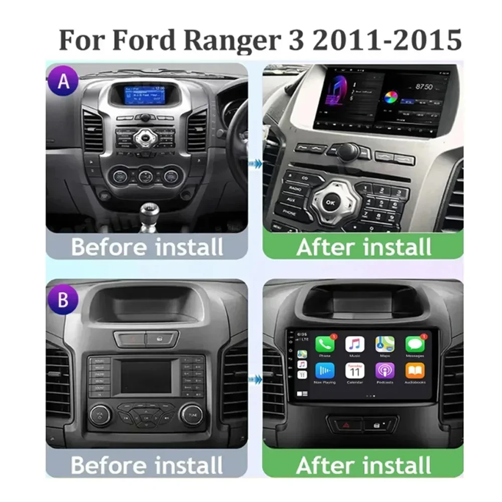 Android13.0 Auto For Ford Ranger 2011 - 2015 Car Multimedia Autoradio Navigation Stereo Radio Player GPS DSP 5G WIFI No 2din DVD