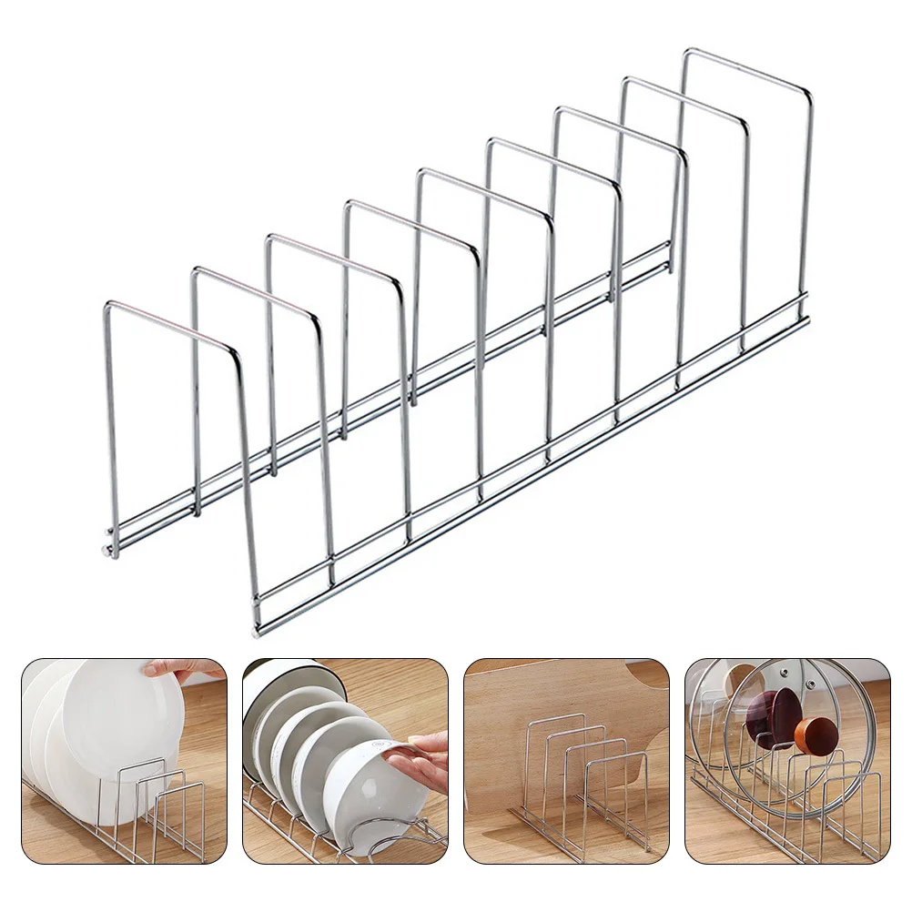 

1pc Simple Multifunctional Plate Rack For Kitchen Storage Draining Bowl Basket Holder Saucer Organizer Countertop Pan Drying