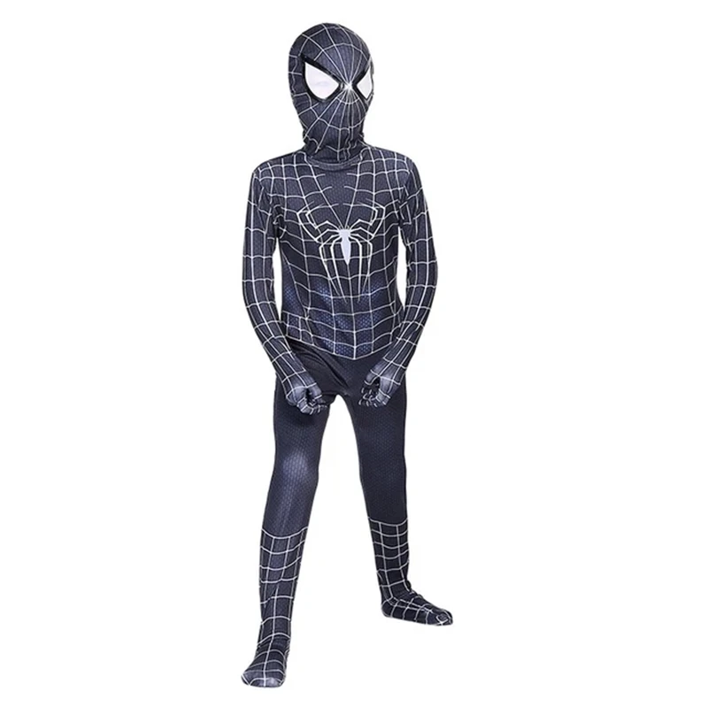 Kids Spiderman Cosplay Costume Spider Man Into The Spider Verse Miles Morales Cosplay Bodysuit Jumpsuits Halloween Costumes For