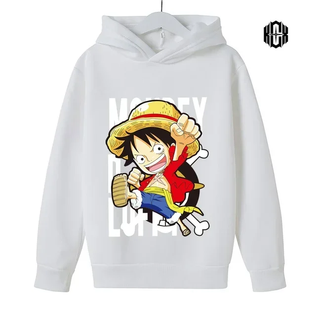 One Of The Latest Japanese Cartoons One Piece Luffy Hoodie Boys Girls Anime Hoodie Pullover Street Sweatshirts