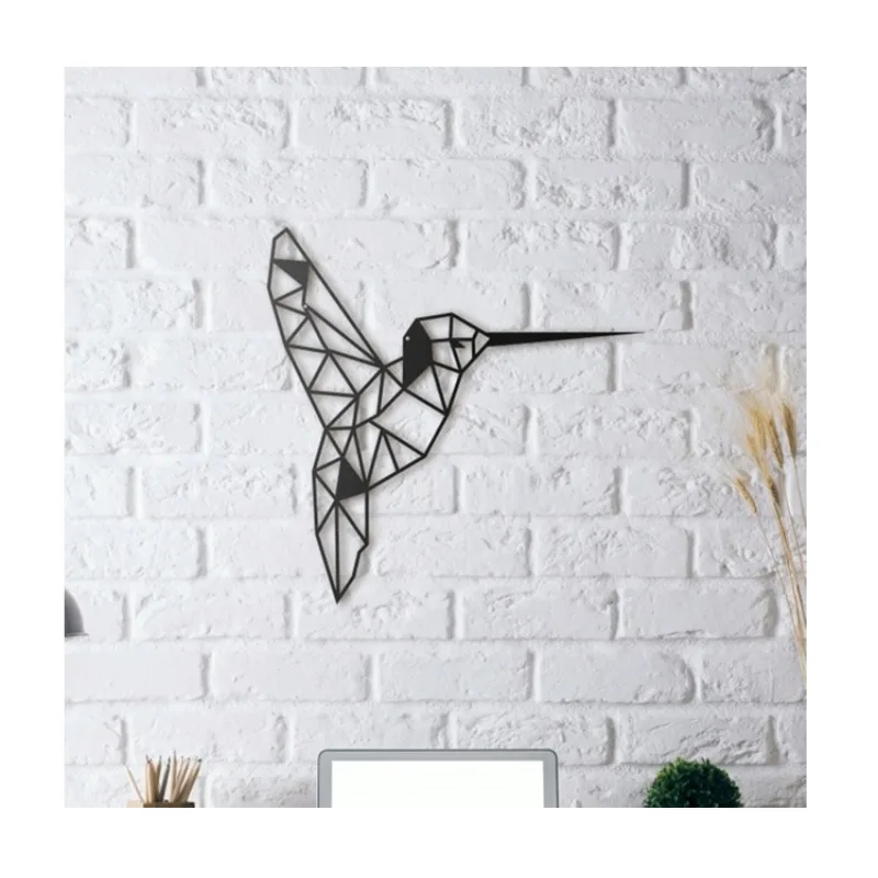 Custom laser cut metal pattern wall hanging home decoration bird metal wall art