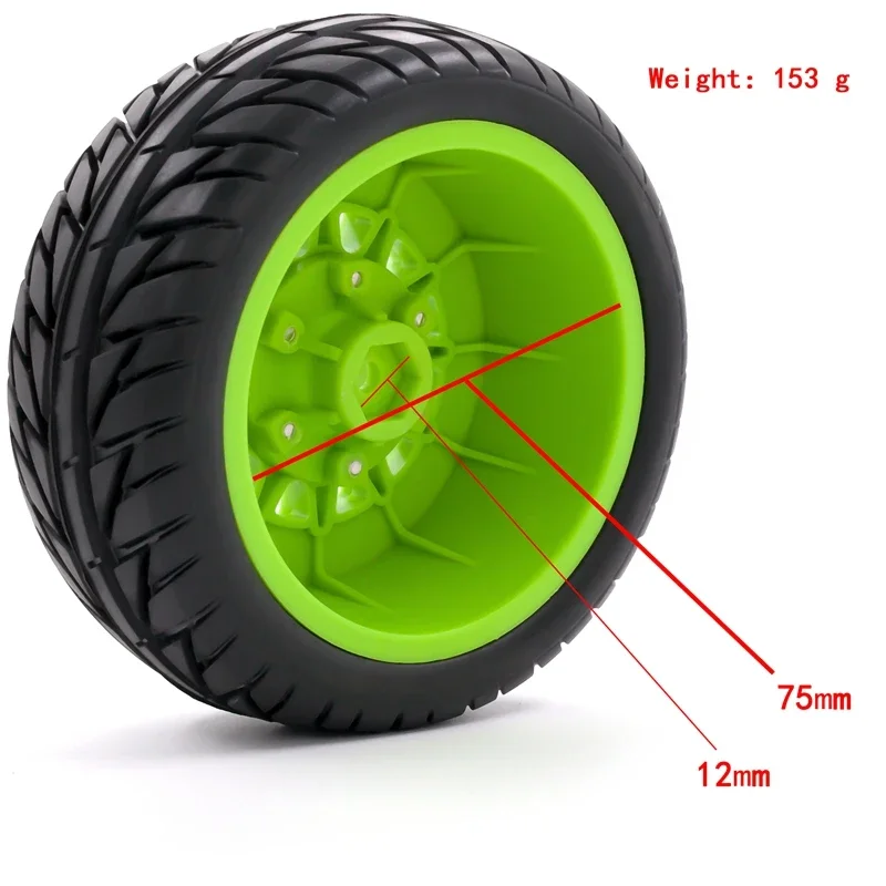 4Pcs 110mm 1/8 1/10 Short Course Truck Tire with 12mm 14mm 17mm Wheel Hex for TRAXXAS Slash ARRMA SENTON Vkar SCTX10 HPI RC Car