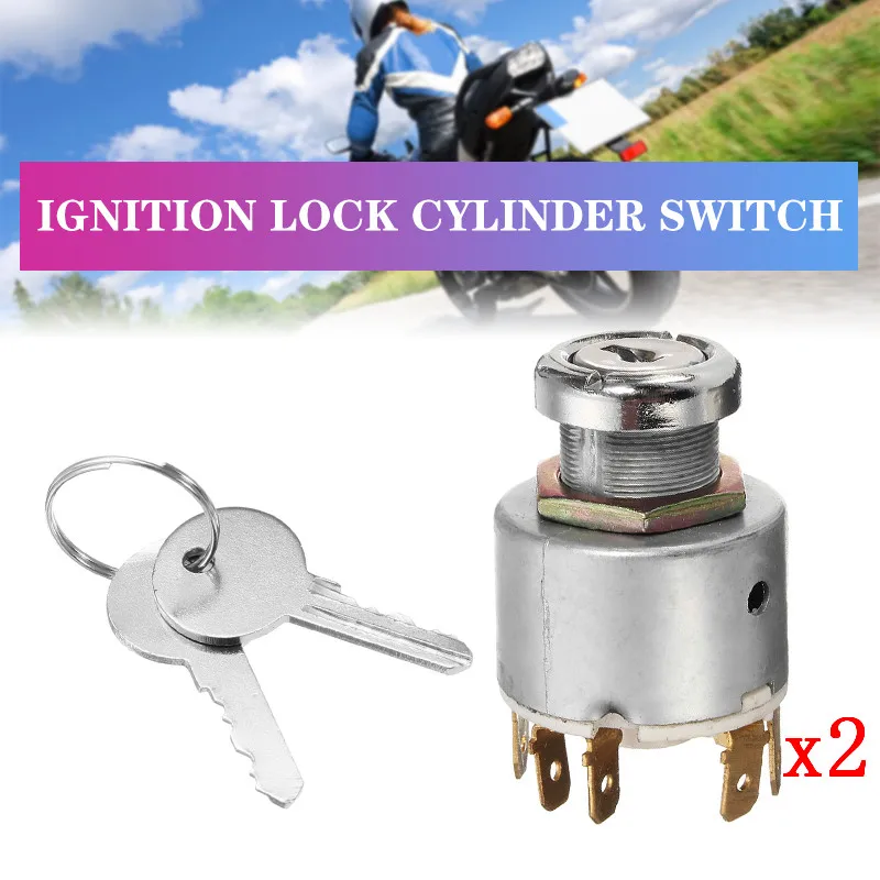 4 Position Park/Off/On/ Ignition Switch Control W/ 4 Keys For Lucas SPB501 12V Car Boat Motorcycle Ignition Lock Cylinder