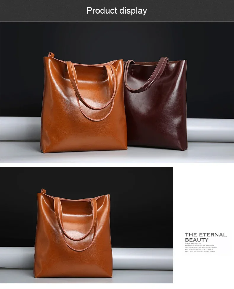 2024 büro Hand Schulter Taschen Für Frauen Tote Kuh Leder Tasche Damen Echtes Leder Handtaschen Große Frauen Tasche Große Vintage Weibliche – Detail 13