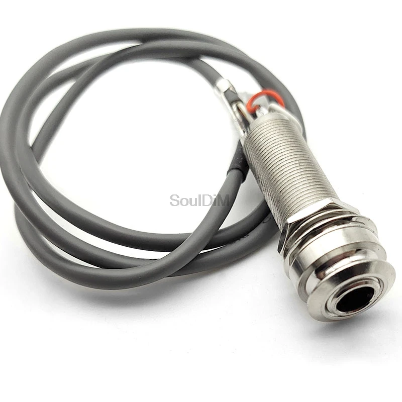 12PCS Acoustic Guitar Endpin Jack Wire 6.35 Pin Jack Socket 3 Pin