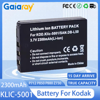 KLIC-5001 DB-L50 2300mAh Camera Rechargeable Battery for Kodak Easyshare P712 P850 P880 Z730 Z760 Z7590 DX6490 DX7440 DX7590