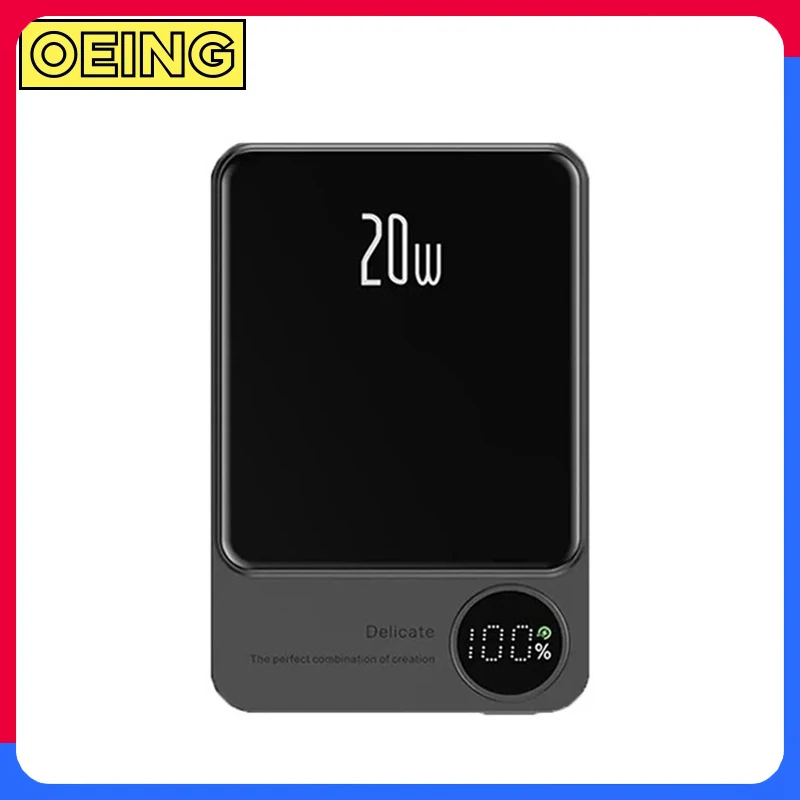 10000mAh Alloy Power Bank For Magsafe Powerbank Magnetic Wireless Fast Charger Portable Battery For iPhone Xiaomi Huawei Samsung