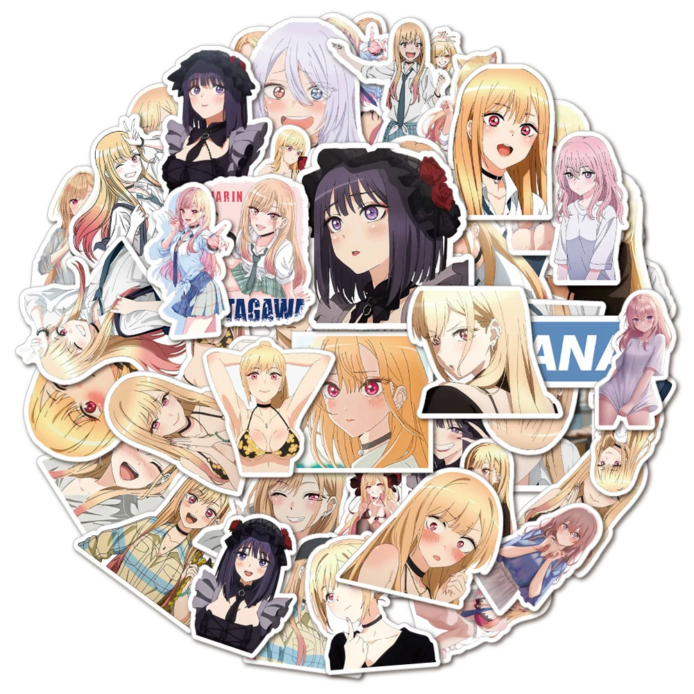 10/30/50pcs My Dress Up Darling Cartoon Kitagawa Marin Stickers Anime Decal DIY Notebook Laptop Stationery Cute Graffiti Sticker