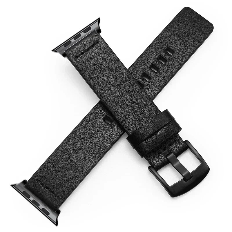 Leather Strap for Apple Watch Ultra 2 Band 49mm 9 8 7 45mm 41mm High Quality Strap for IWatch Series 6 SE 5 4 44mm 40mm