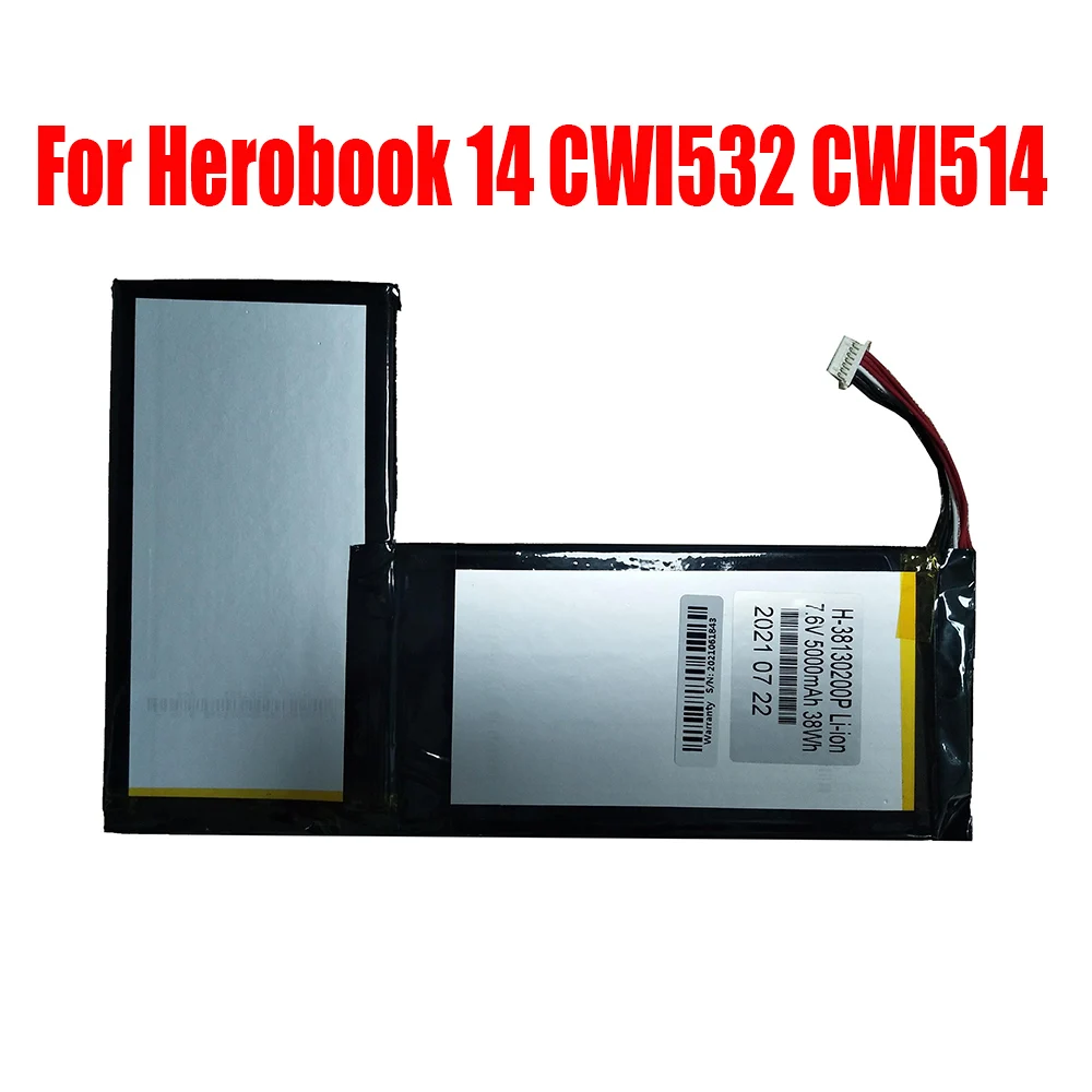 

Replacement Laptop Battery For Chuwi For Herobook 14 CWI532 CWI514 H-38130200P 7.6V 5000mAh 38Wh 7PIN 7Lines New