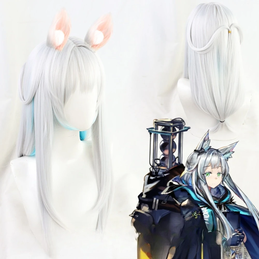 

Парик для косплея Arknights Rosmontis с мелированием и ушками