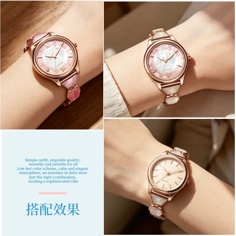 Shell Watch Strap High-quality stainless steel Watch Chain women's for Original Citizen Eco-Drive EM0508 PC1017 PC1007 Watchband