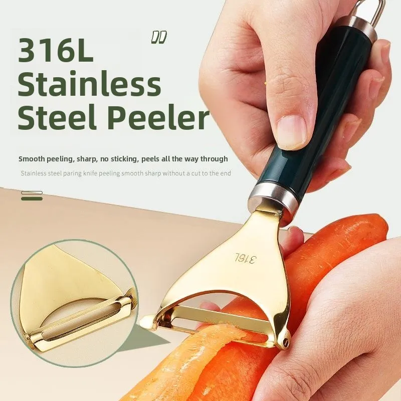 

316 Stainless Steel Fruit Peeler Knife High End L Shaped Scraper Kitchen Tool for Melon Corn Peeling