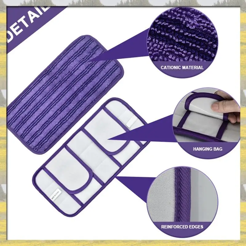 

Hot Sale 4PCS Reusable Mop Pads For Swiffer Mop Refills Pads 12Inch Replacement Mop Pads For Wood&Multi-Surface Floor Cleaning