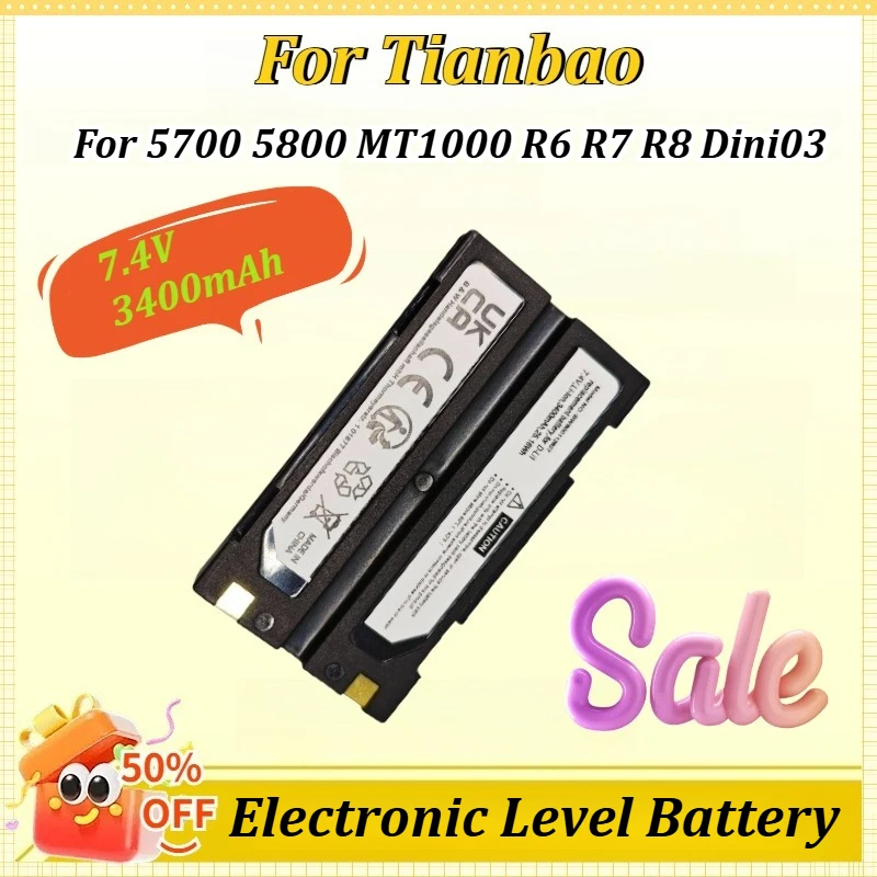 

7.4V 3400mAh for Trimble GPS Battery for 5700 5800 MT1000 R6 R7 R8 Dini03 Leveling Surveying Instrument Rechargeable Batteries