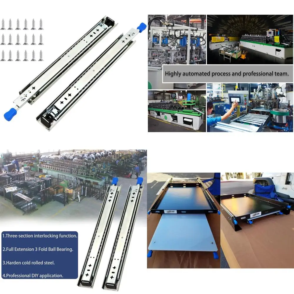 

30-дюймовые направляющие для выдвижных ящиков с полным выдвижением, грузоподъемностью 260 фунтов, с блокировкой, из нержавеющей стали, с монтажным комплектом.