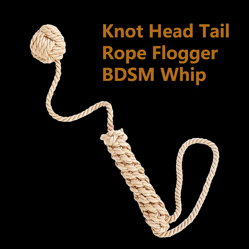 Sex Whip Knot Head Tail Rope Bdsm Whip Spanking Flogger Slave Sex Toys for Woman Bdsm Bondage Restraints SM Products Sex Shop