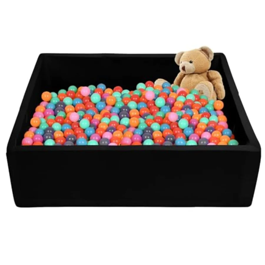 

Extra Large Ball Pit 47.2x47.2x13.8in Memory Foam Pit Soft Pool Soft Equipment for Toddlers - Black Balls NOT Included