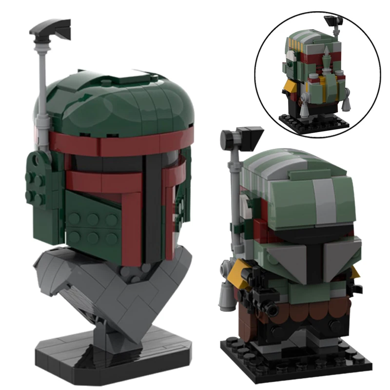 MOC-65926 Movie Figures Superhero Brickheadz Building Blocks Set Space War Half Body Portrait of Boba Fett Kids Puzzle Toys Gift