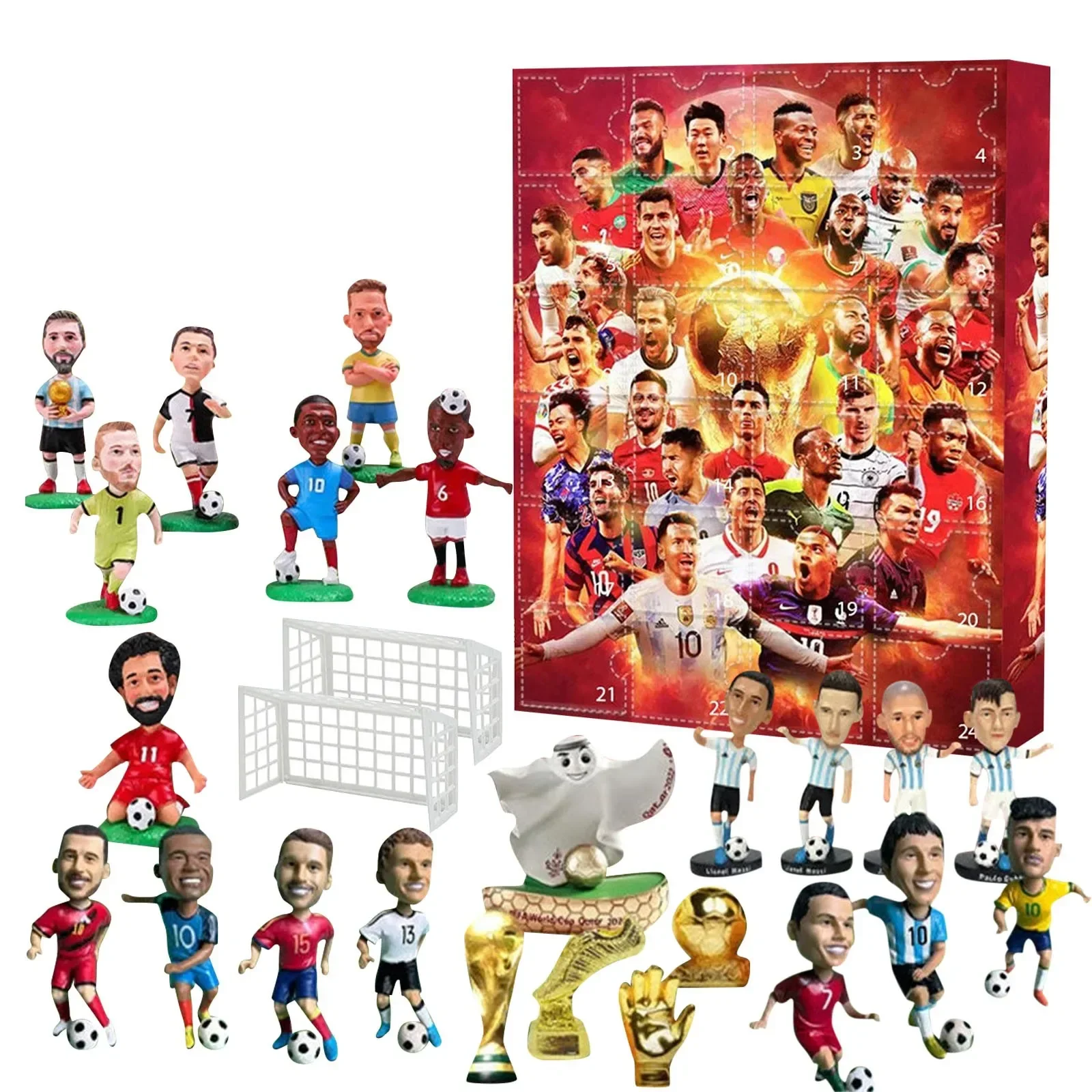 2024 Countdown Advent Calendar Soccer Kit 24 Days Building Advent Calendars Soccer Party Favors Sports Christmas Gift Supplies