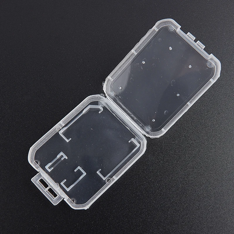 10pcs Transparent Standard TF/SD Memory Card Case Holder Box Storage Boxes Protection Holder Memory Card Clear Plastic Case