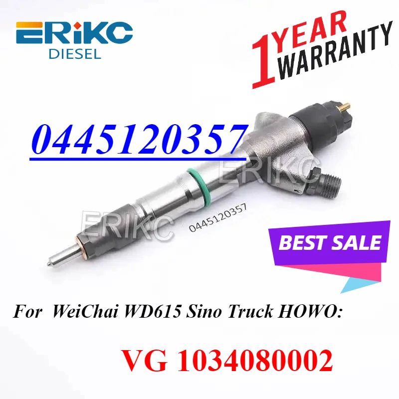 

0445120357 Common Rail Injector Parts 0445 120 357 Diesel Pump Injector 0 445 120 357 Auto Fuel Pump Injector