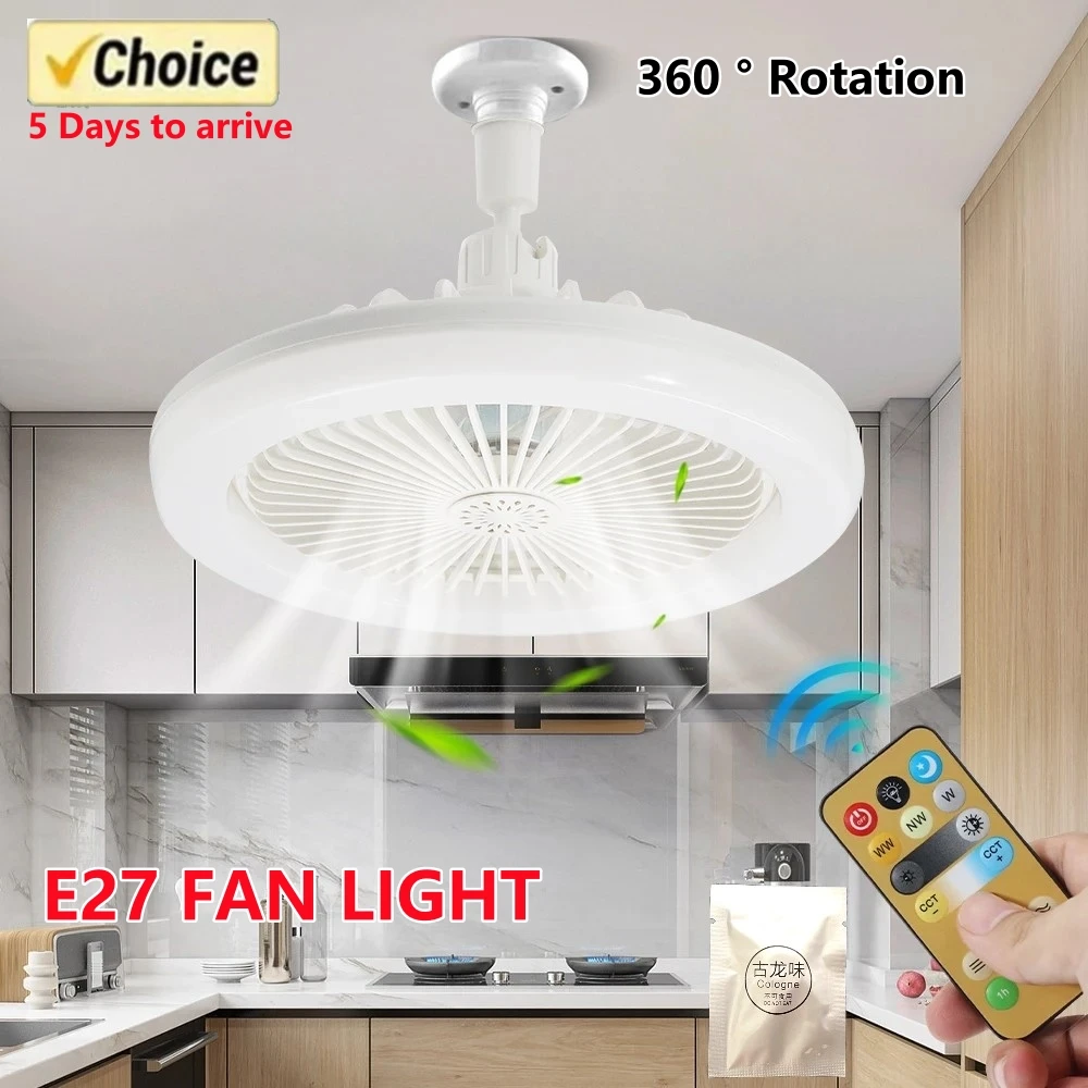 3 In 1 Three Speed Mode Led Fan Light Led Lamp Beads E27 Screw Fan Light Remote Control Wall Control Bedroom Light Ceiling Fan