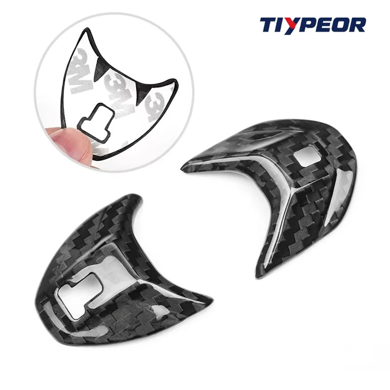 Tiypeor LHD Real Carbon Fiber Center Armrest Box Trim Cover Kit For Chevrolet Corvette C8 2022-2023 Sport Racing Interior Decora