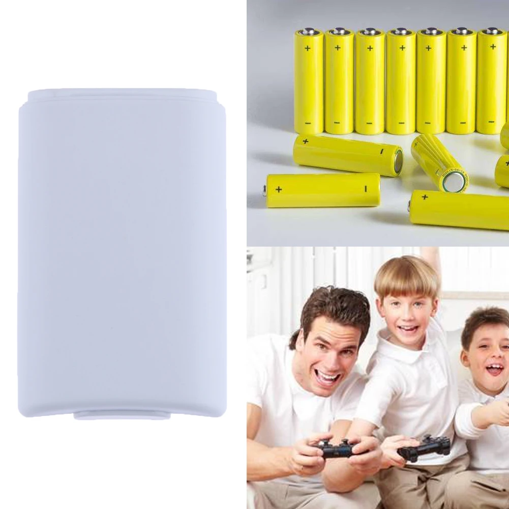 Plastic Wireless Controller Battery Cover with Sticker Battery Pack Cover Shell Game Accessories Replacement for Xbox 360