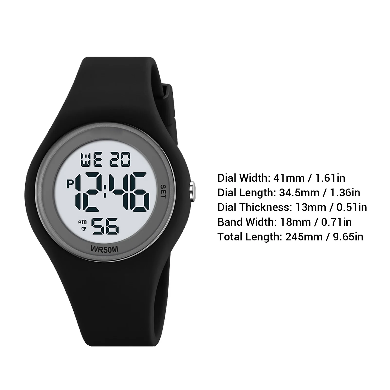 ساعة رقمية للأطفال منبه وساعة توقيت مقاومة للماء وبسوار ناعم قابل للتعديل للأطفال كرونوغراف للأطفال من عمر 5 إلى 15 سنة