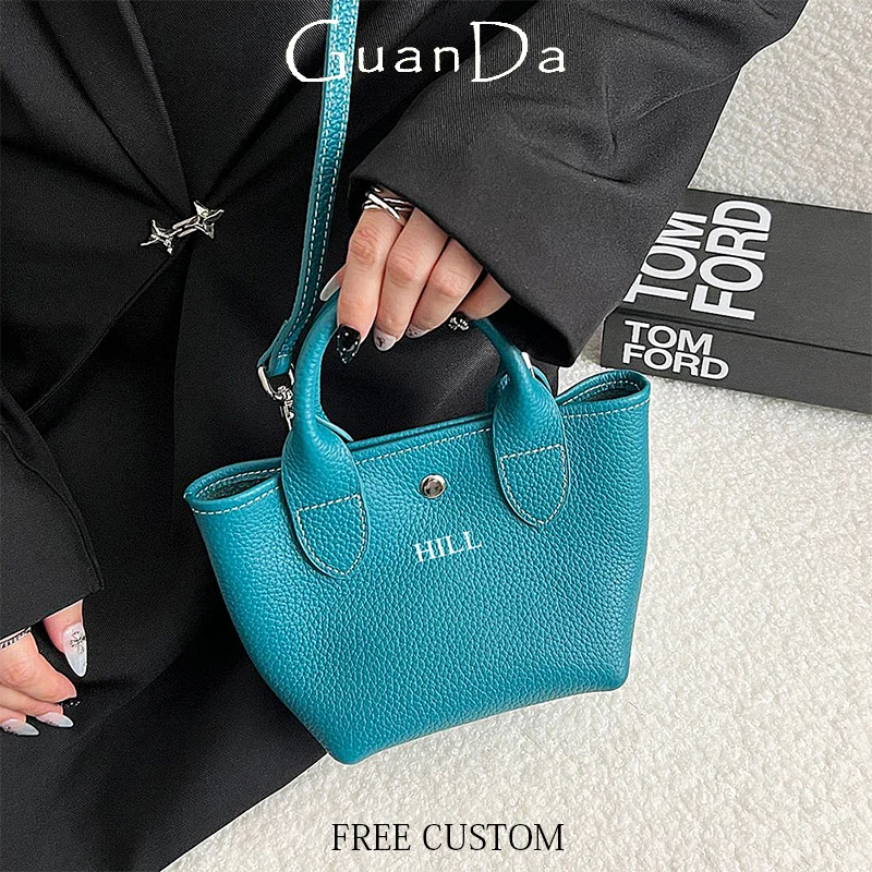 

Роскошная повседневная женская сумка через плечо из натуральной кожи с возможностью нанесения имени, сумка-хобо для телефона с маленькой сумочкой, модная дорожная сумка для вечеринок, кошелек