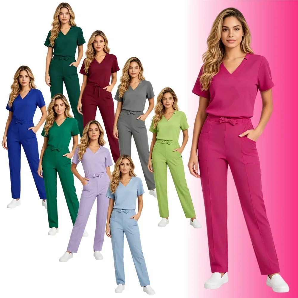 short-sleeves-comfortable-v-neck-hospital-nurse-medical-scrubs-uniform-suit-dcotor-medico-scrub-nursing-uniform-women-jogger-set