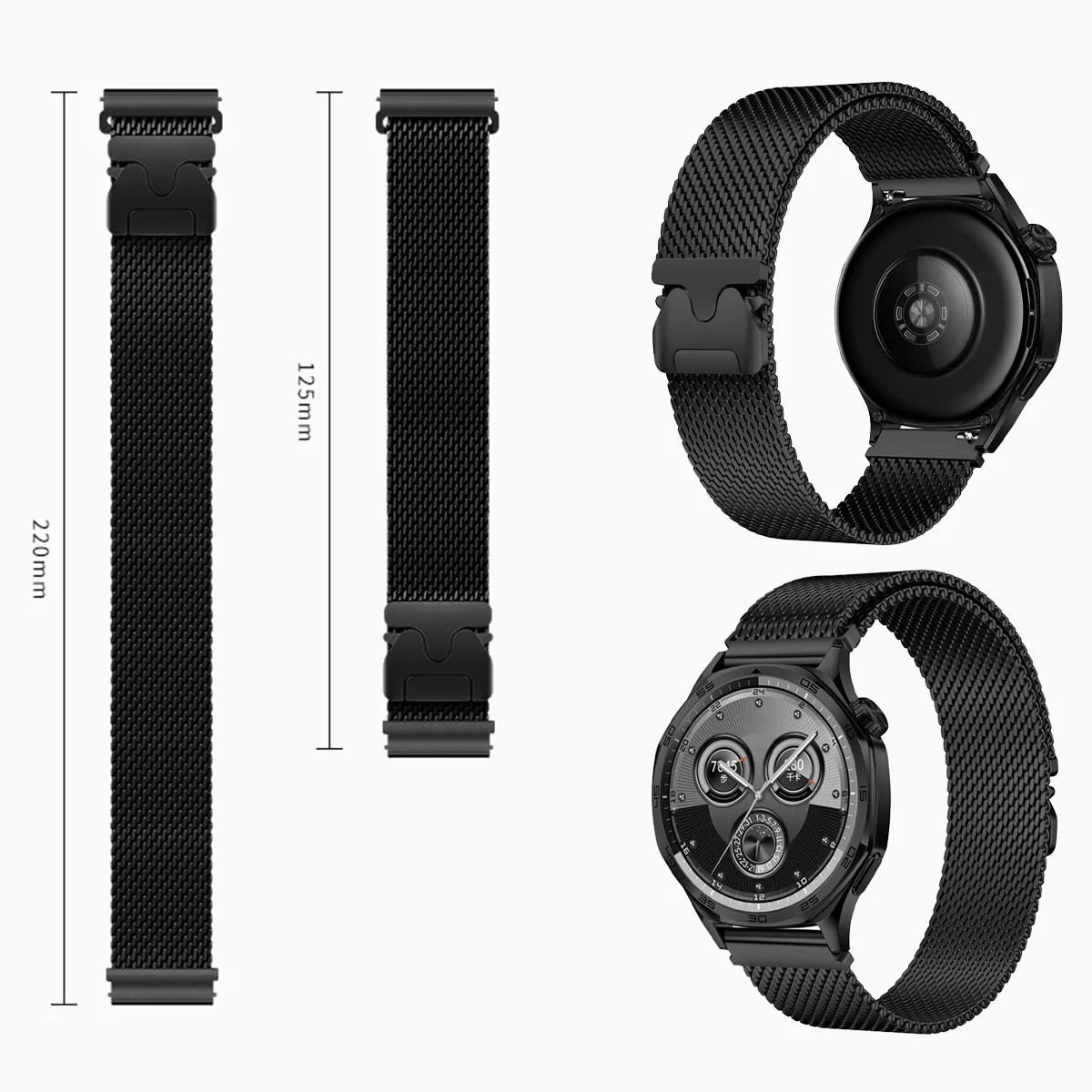 Milanese Loop Strap for Huawei Watch GT 5 46mm 41mm Metal Magnetic Bracelet For Huawei GT5 Pro GT4 GT3 GT2 Stainless Steel Band