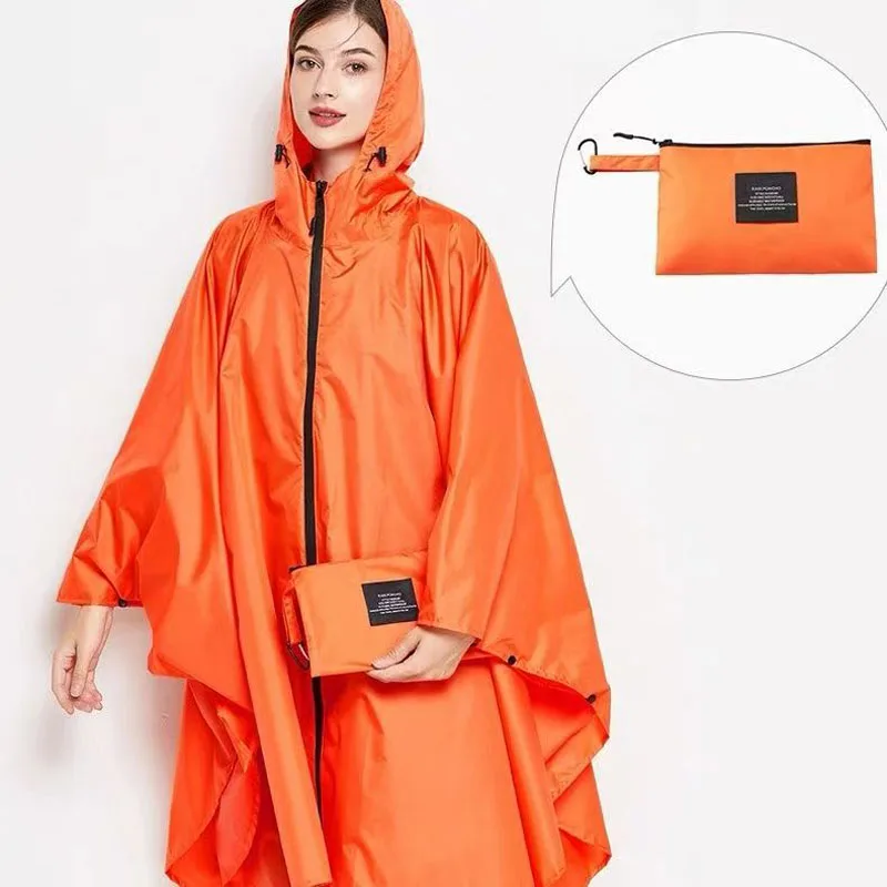 New Fashion Big Size Women Raincoat Thin Poncho Ladies Waterproof Clock Rain Jacket Adults Rain Coat Windproof Rain Wear