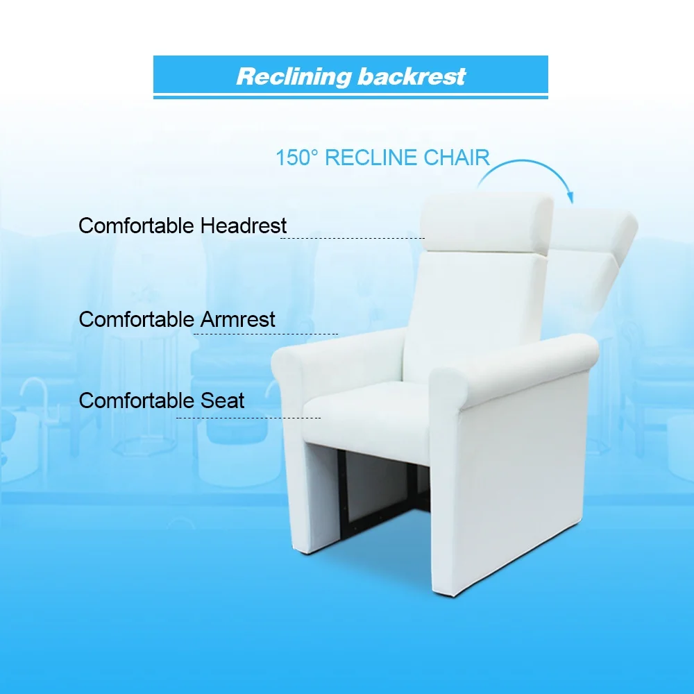 ราคาถูกราคาโมเดิร์นสีขาวความงามเล็บเฟอร์นิเจอร์ Salon ไม่มีท่อประปาแบบพกพาโซฟาสปาเท้าเล็บเท้าเก้าอี้สําหรับขาย