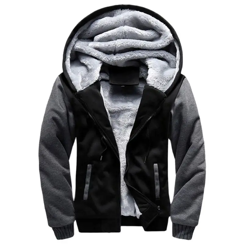 Nowe męskie bluzy z kapturem na zimę 2025, grube, ciepłe, polarowe, zapinane na zamek, męskie bluzy sportowe, odzież męska streetwear, bluzy z kapturem męskie M-5XL