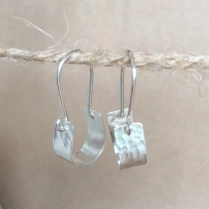 Silver Color Tiny Hoop Earrings for Women