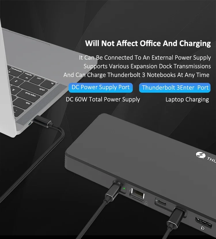 محطة إرساء للكمبيوتر المحمول USB C لأجهزة Macbook ، شاشة 8K ، إيثرنت جيجابت ، رصيف 3 رصيف ، 40 جيجابايت في الثانية ، 9 في 1 ، شاشة مخصصة ، 8K