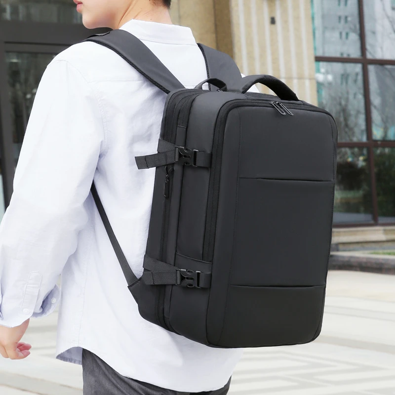 

Expandable Travel Backpack Carry On Flight Approved 40L Capacity Water Resistant 17" Laptop Backpack for Men Mochila de Viaje