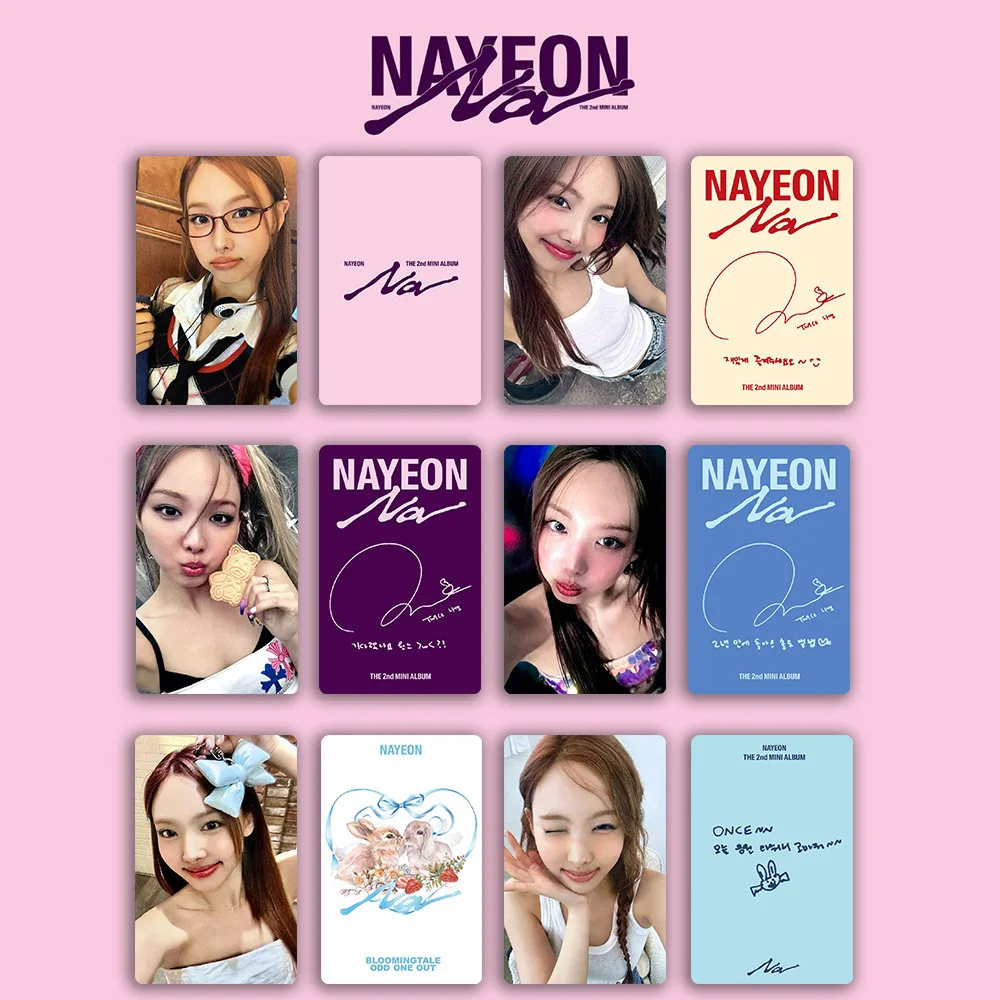 6 unids/set KPOP NAYEON álbum individual tarjeta fotográfica ABCD postal de doble cara tarjetas Lomo colección de Fans regalos