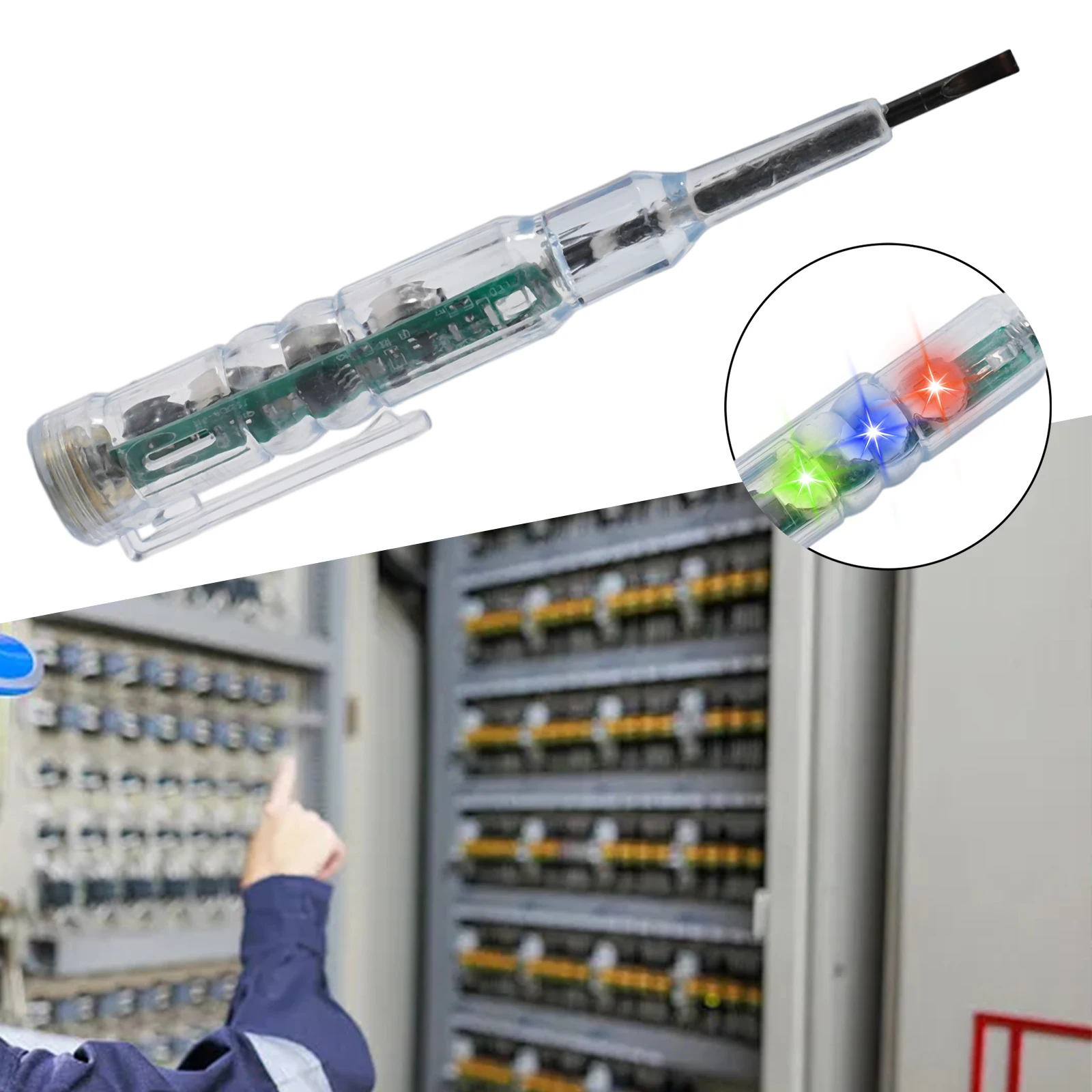 AC24-250V Non-contact Screwdriver Voltage Detector Smart Electric Test Pen Voltmeter Electric Circuit Electrical Hand Tool