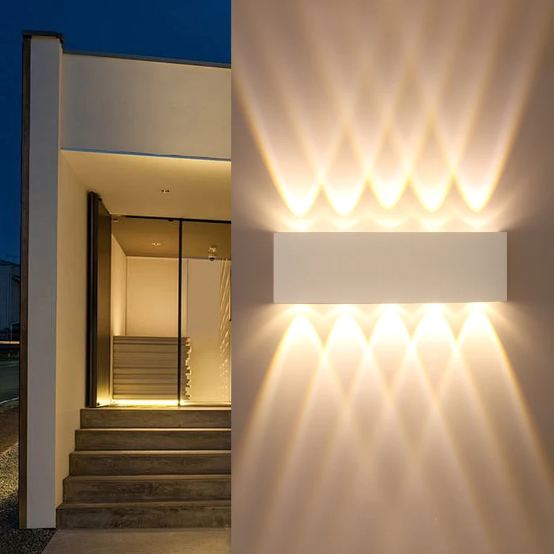LED Wall Light Waterproof IP65 Outdoor Wall Lamp Garden Porch Light Decor Garden Yard Bathroom Bedroom Living Room AC85-265V