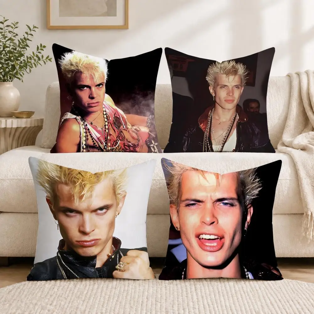 Singer Sollmusicians B-Billy I-idole Cushion Cover Plush Decorative Pillow Case With Hidden Zipper Fashion Room Decor For Home