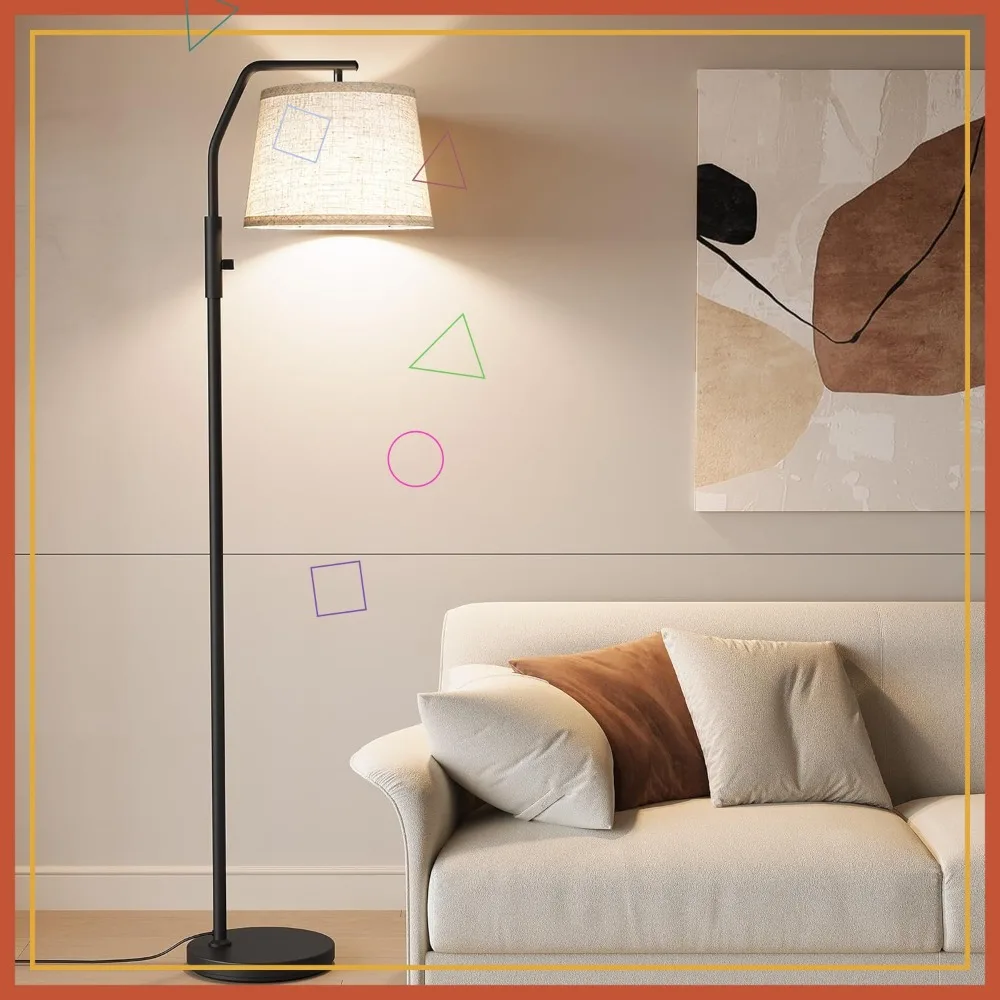 

Современный регулируемый дуговой напольный светильник с диммером и лампой 9 Вт для гостиной, спальни, офиса, столовой, детской комнаты, черный