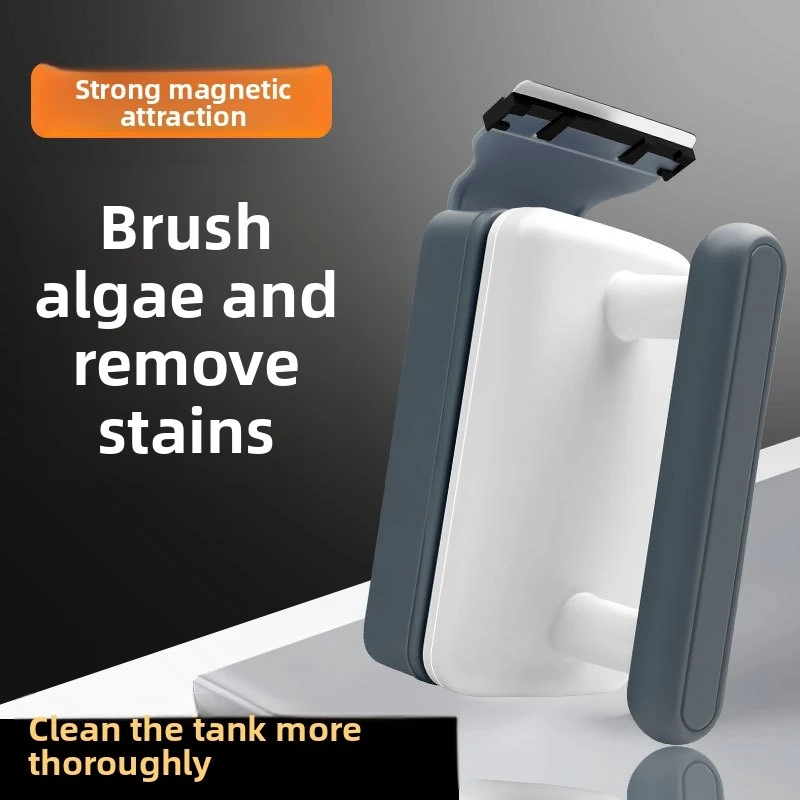 

Strong Magnetic Aquarium Cleaner with Algae Scraper-Double Sided Fish Tank Glass Cleaner Tool Powerful Magnet for Effortless